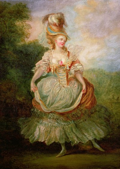 Dancer with a Rose Decolletage by Jean Frederic Schall